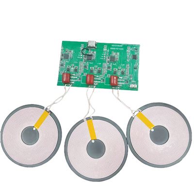 Bobina de Carregador Sem Fio Multi-Dispositivo 3-Bobinas 15W Carregamento Rápido para 3 Telefones de Uma Vez