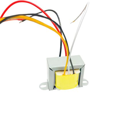 Transformador de potência AC de 12V 300mA com enrolamentos de fio de cobre e núcleo de aço de silício laminado EI para aplicações de baixa tensão
